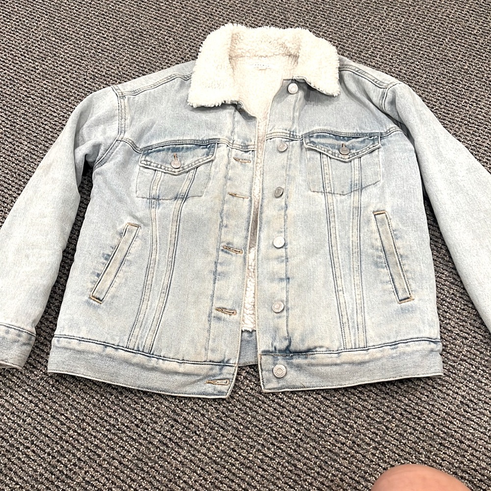 Sherpa lined denim jacket